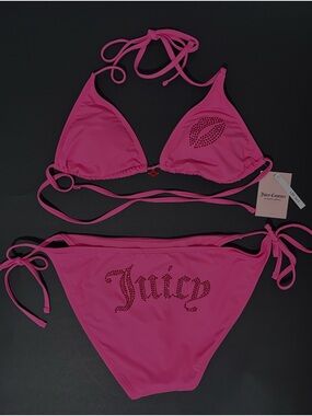 Juicy Couture lips bikini set (pink) 💋
